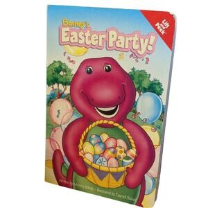 2000 Barney's Easter PARTY Lift and Peek Book (Flaps) Monica Moody